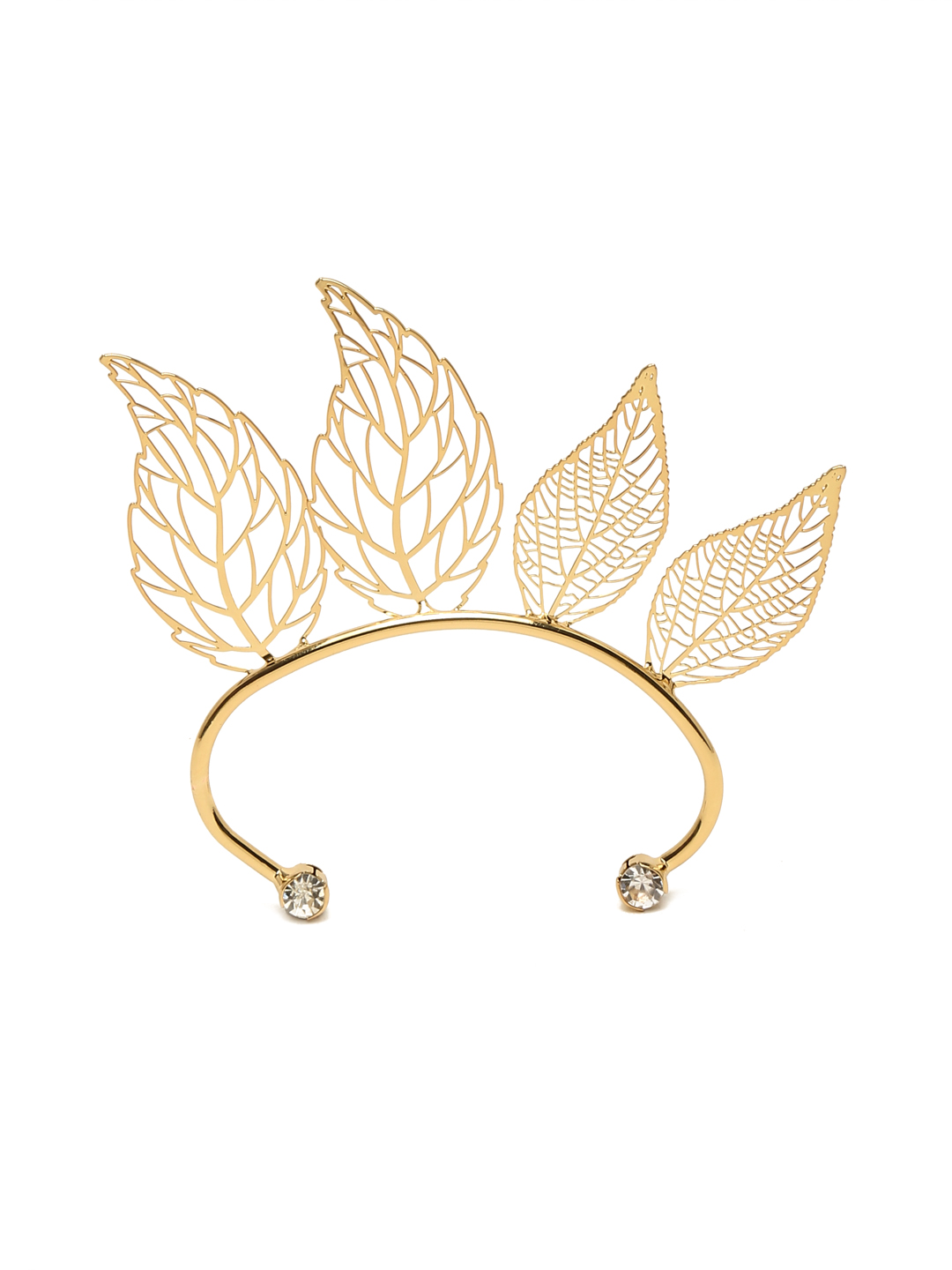 YouBella Fashion Jewellery Gold Plated Leaf Shape Earcuff Earring for Girls and Women - for Single Ear (Gold) (YBEAR_33133)